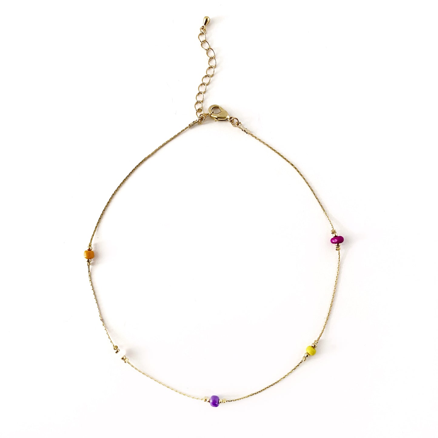 Choker chaquira rainbow