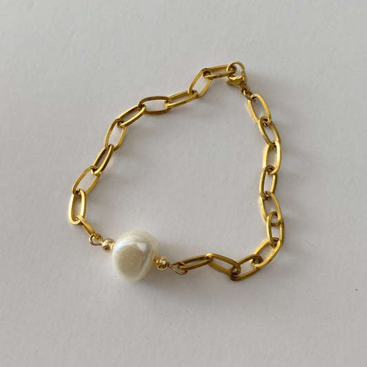 Pulsera eslabones perla