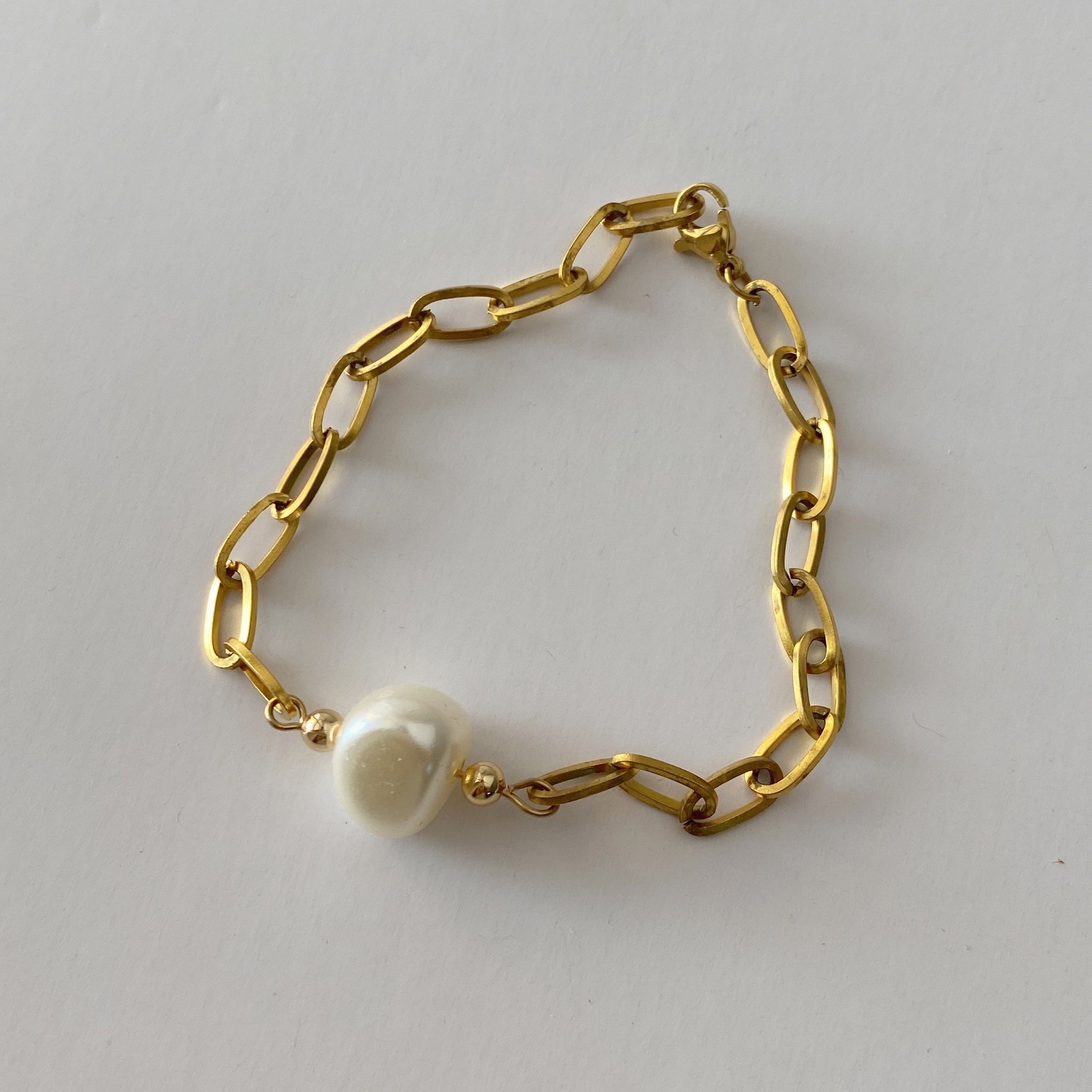 Pulsera eslabones perla