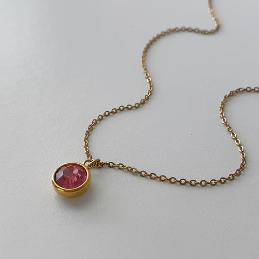 Collar cristal rosa