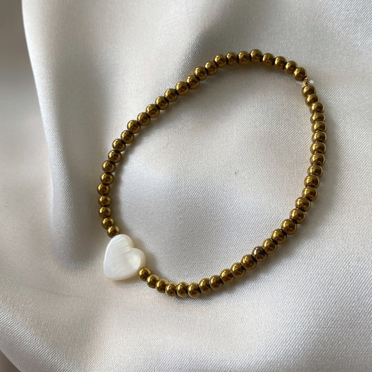 Pulsera corazón madre Perla