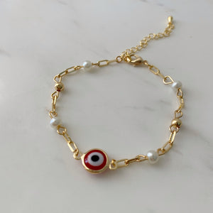 Pulsera ojo turco rojo