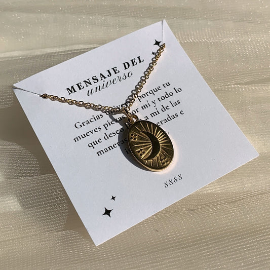 Collar medalla luna