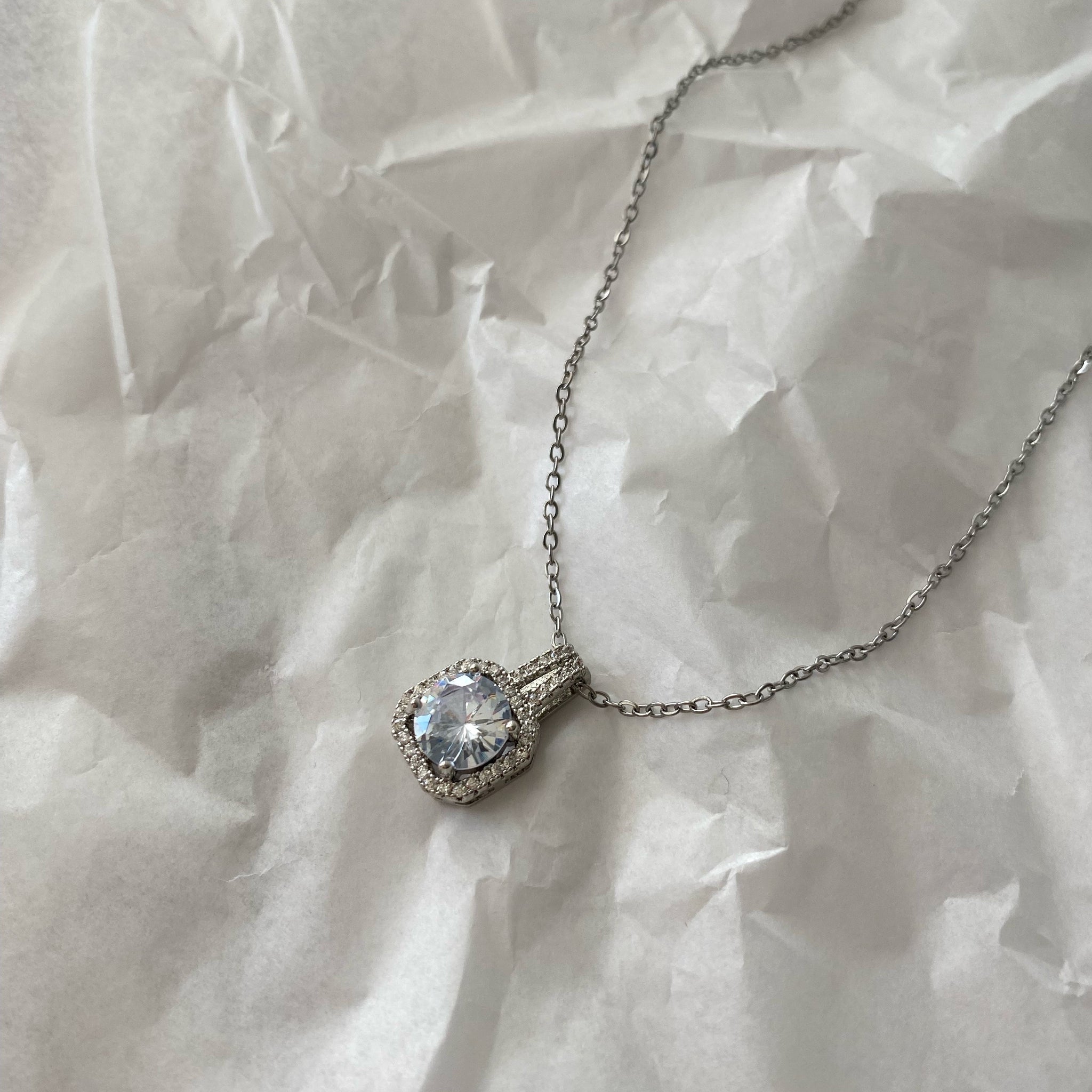 Collar cristal cuadrado