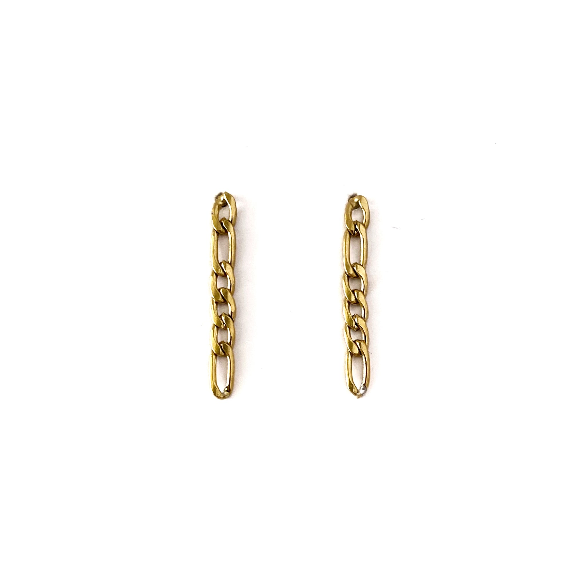 Aretes cadena delgada