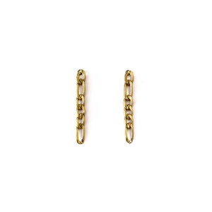 Aretes cadena delgada