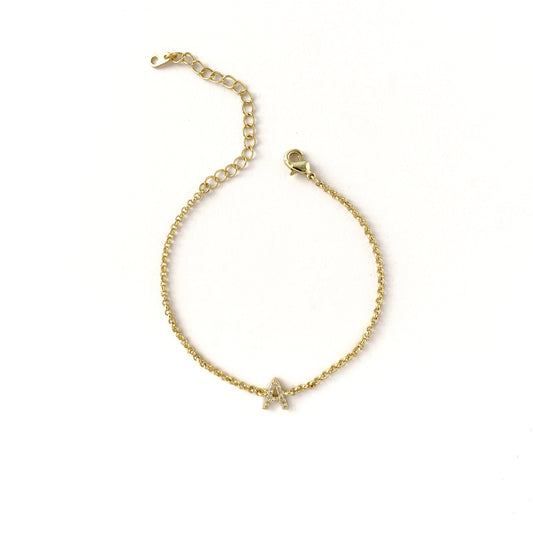 Pulsera letra cristales