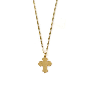 Collar cruz plana