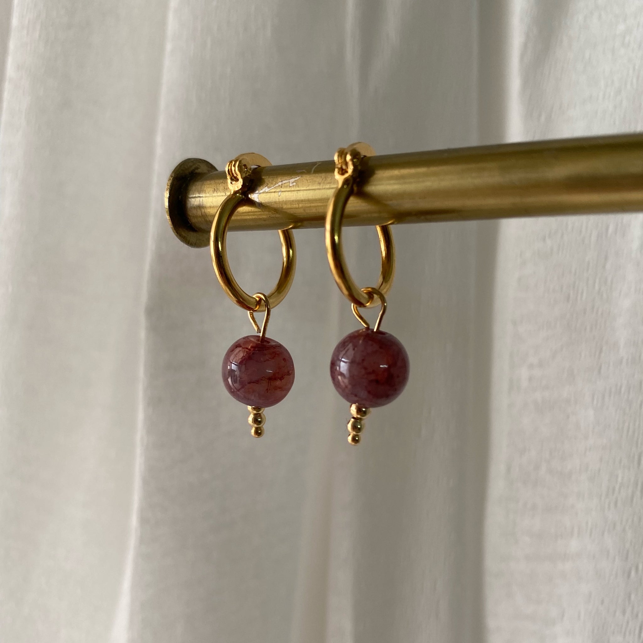 Hoops ágata rosa