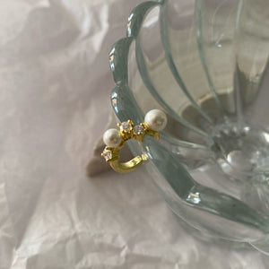 Ear cuff cristal y perla (pza)
