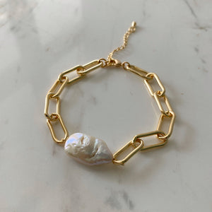 Pulsera chunky madre perla